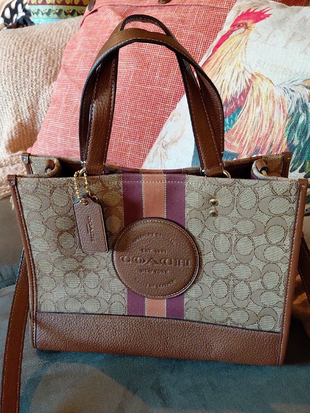 Coach Dempsey Carryall Bag In Signature Jacquard With Coach Patch
